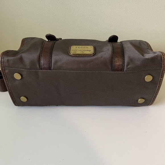 FOSSIL Maddox Vintage Convertible Crossbody Handbag Satchel Purse Bag Leather - Picture 6 of 12